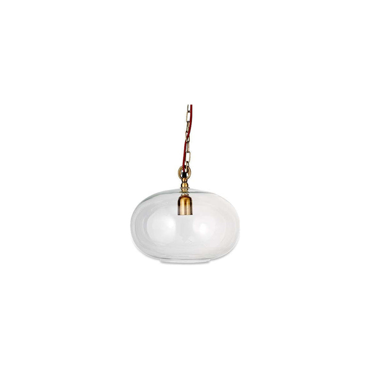 Otoro Small Round Recycled Glass Pendant Light - Clear