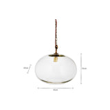 Otoro Large Round Recycled Glass Pendant Light - Clear