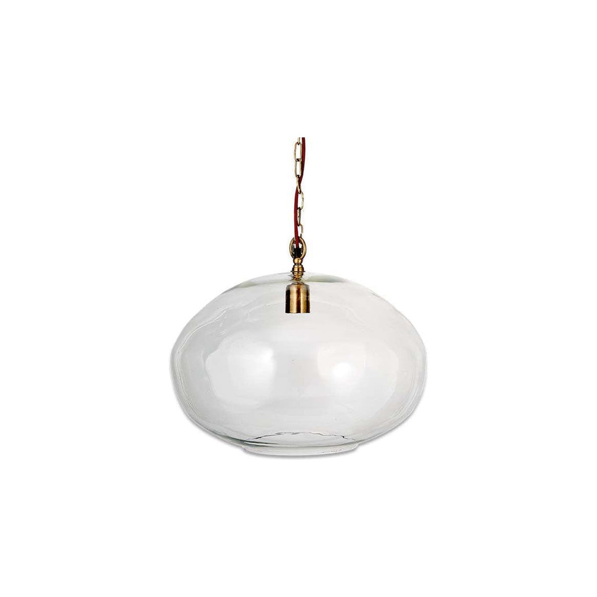 Otoro Large Round Recycled Glass Pendant Light - Clear
