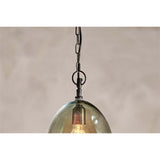 Otoro Large Oval Recycled Glass Pendant Light - Green
