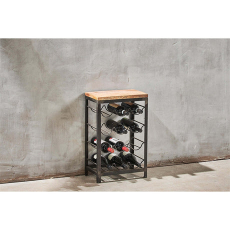 Obra Small Industrial Wine Rack - Natural