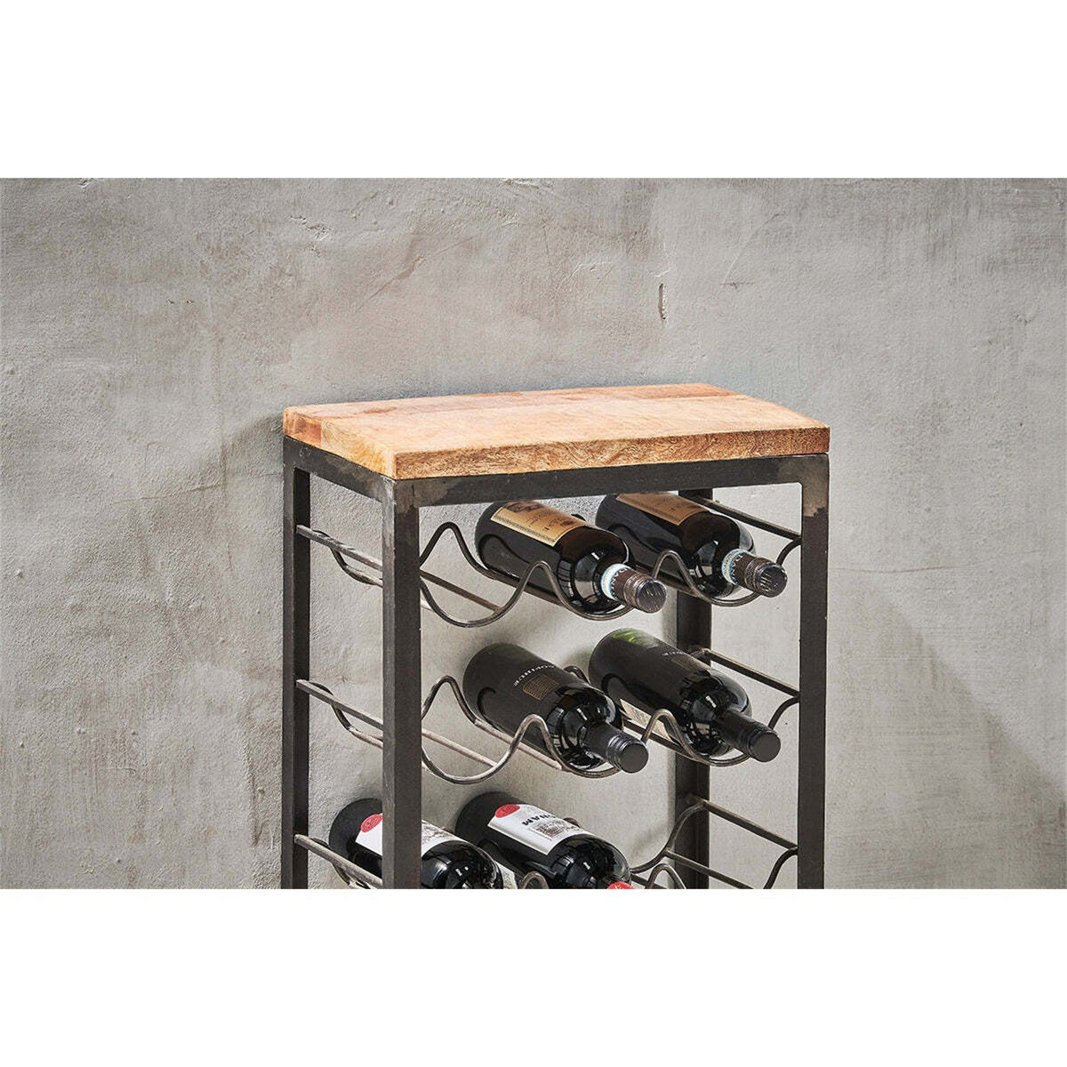 Obra Small Industrial Wine Rack - Natural