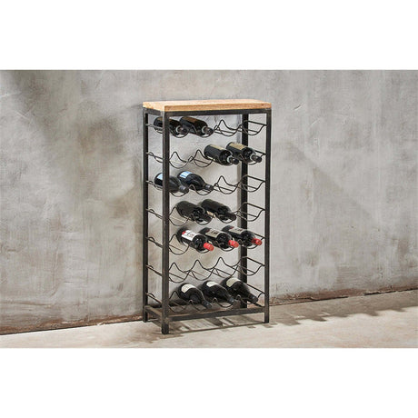 Obra Large Industrial Wine Rack - Natural