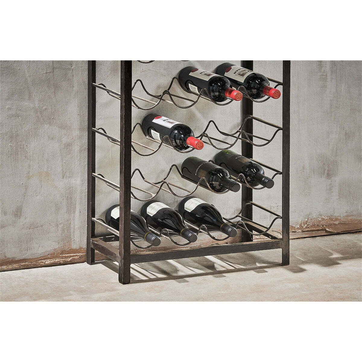 Obra Large Industrial Wine Rack - Natural