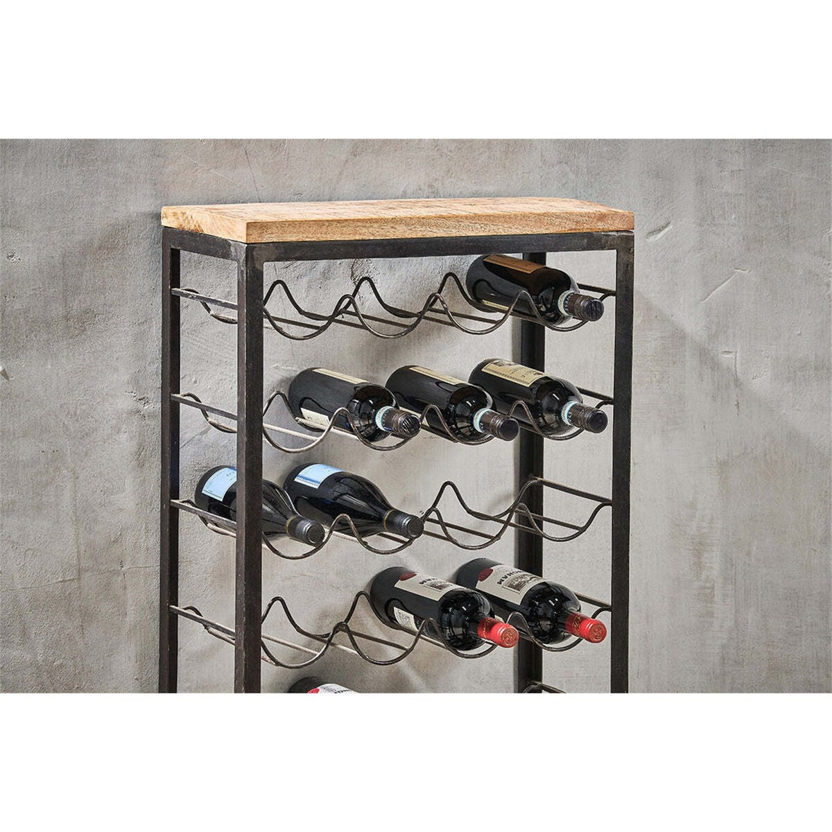 Obra Large Industrial Wine Rack - Natural
