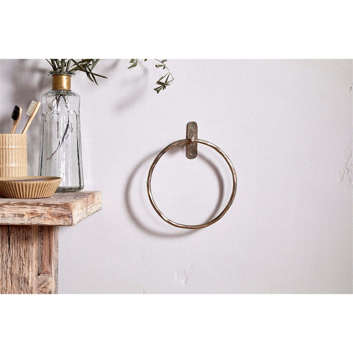 Olani Towel Ring - Antique Brass