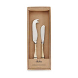 Osko Butter & Cheese Knife Set - Brushed Gold