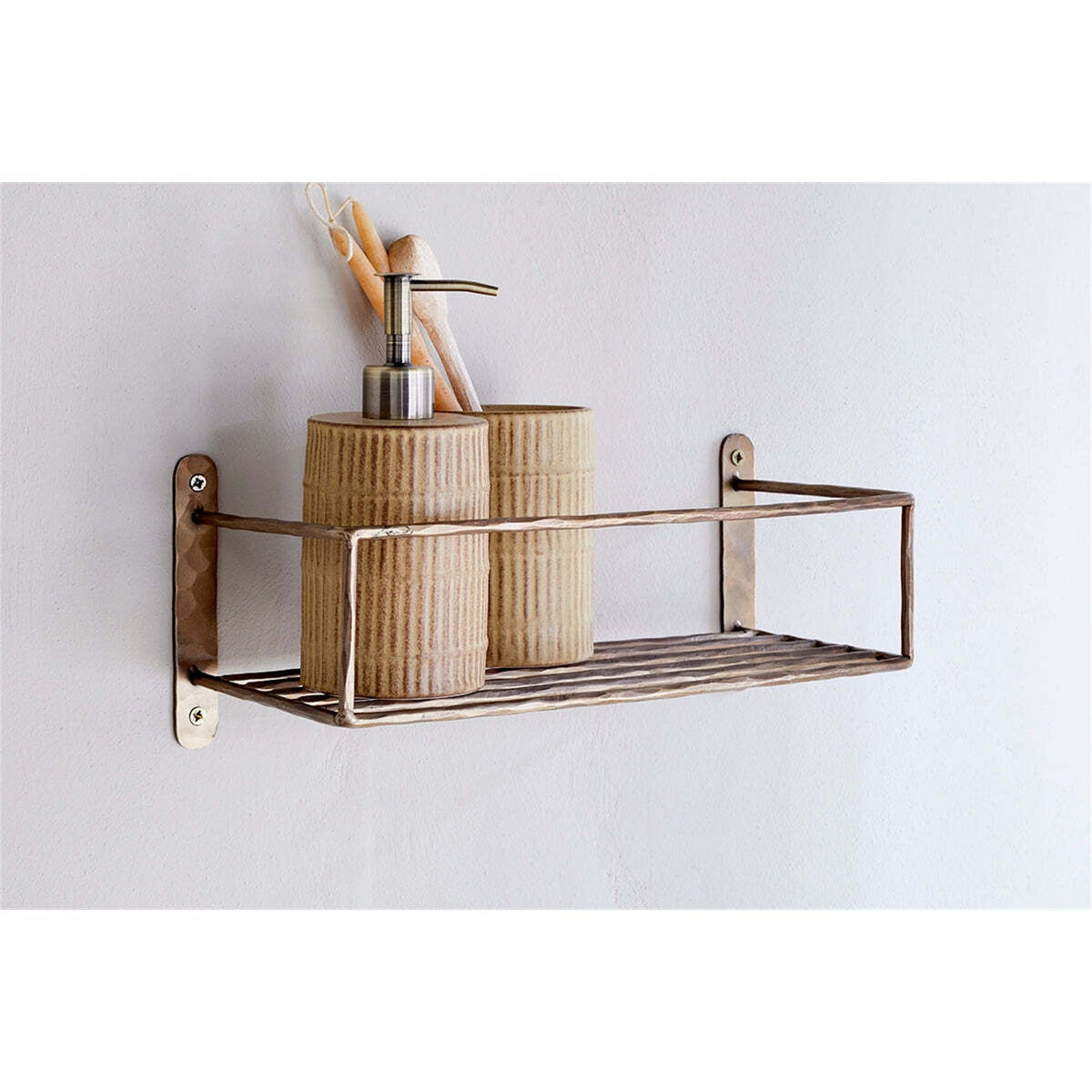 Olani Bathroom Shelf - Antique Brass