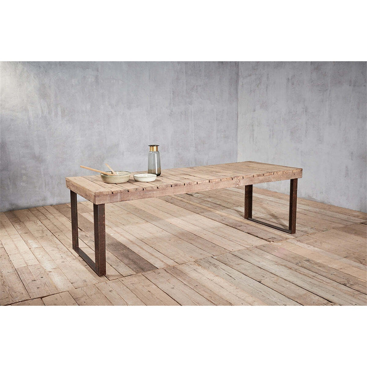 Oso Small Reclaimed Wood & Iron Garden Table