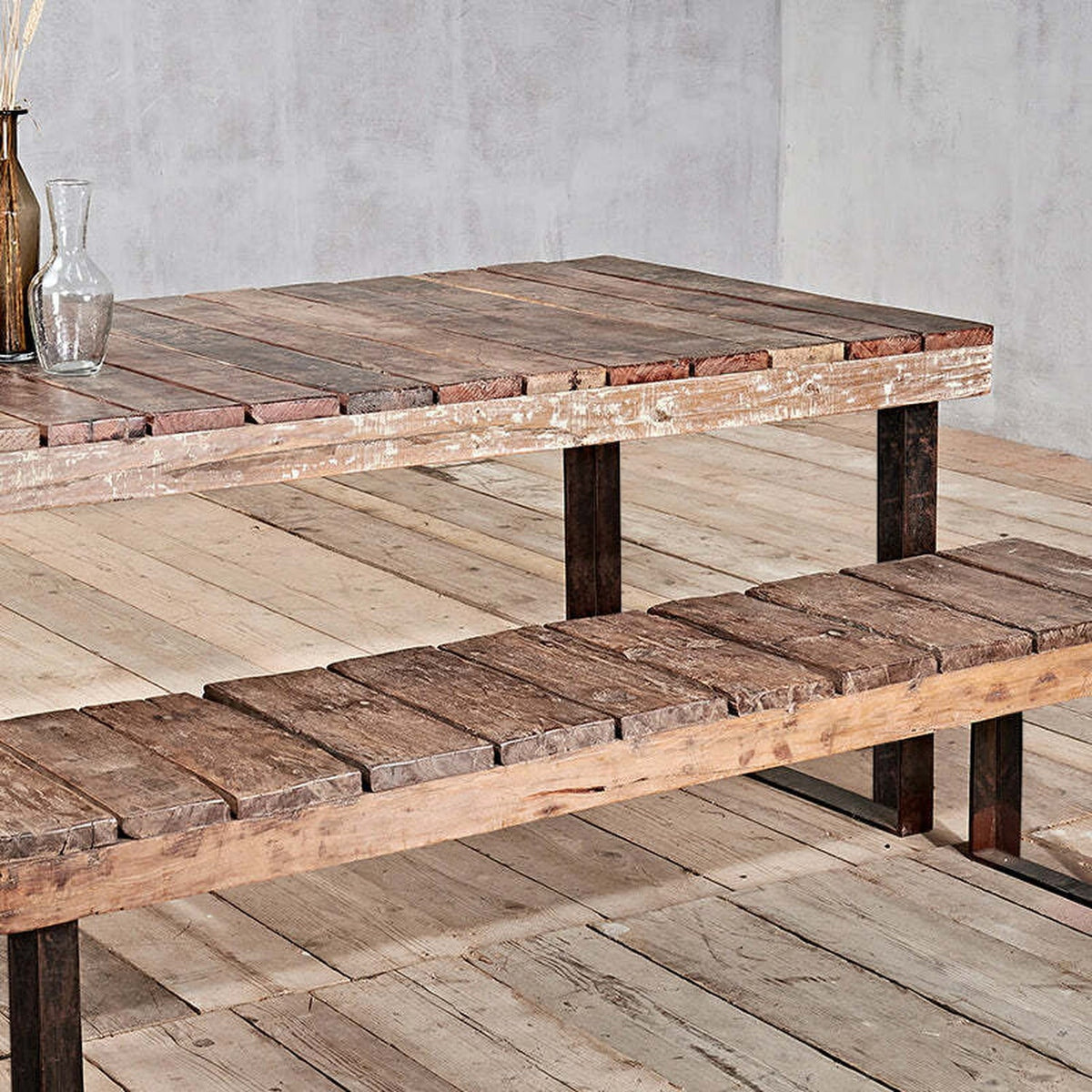Oso Large Reclaimed Wood Garden Table - Natural