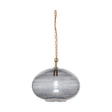 Otoro Large Round Recycled Glass Pendant Light - Smoke