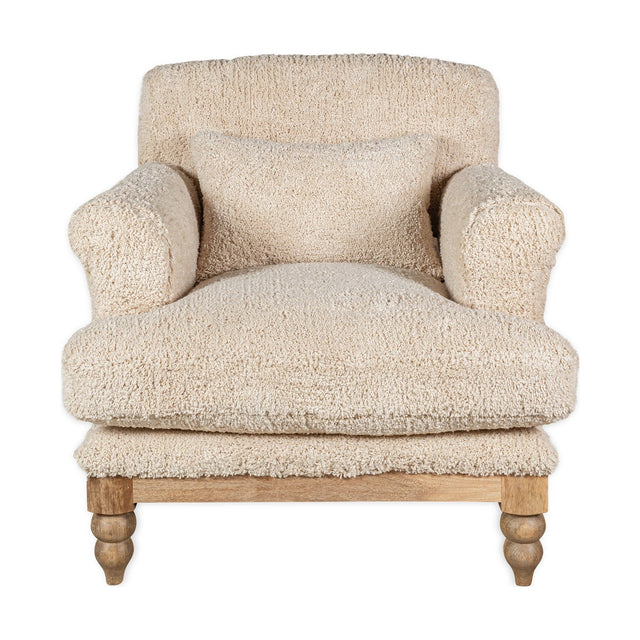Otas Teddy Cotton Armchair - Off White