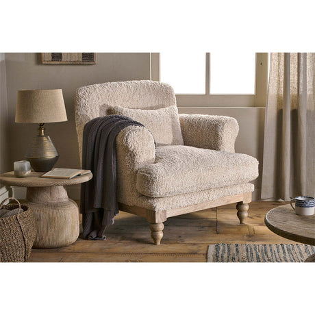 Otas Teddy Cotton Armchair - Off White