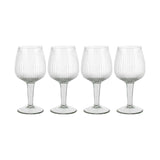 Otuba Ribbed Wine Glasses - Clear - Set of 4