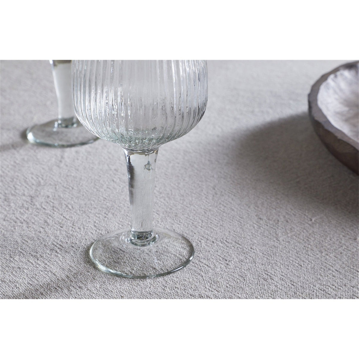 Otuba Ribbed Wine Glasses - Clear - Set of 4