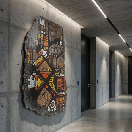 Sunfire Tribal Mural 3D Textured Large Wall Art - image 2
