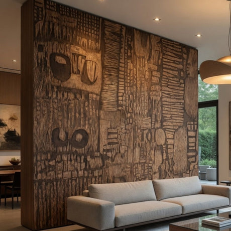 Tribal Echo Wall Large Wall Art - 2 Piece 3D Textured Set - image 2