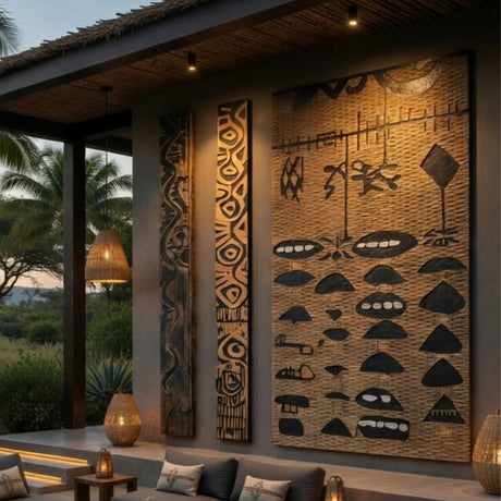 Ubuntu Weave Large Wall Art - 3 Piece 3D Textured Set - image 2