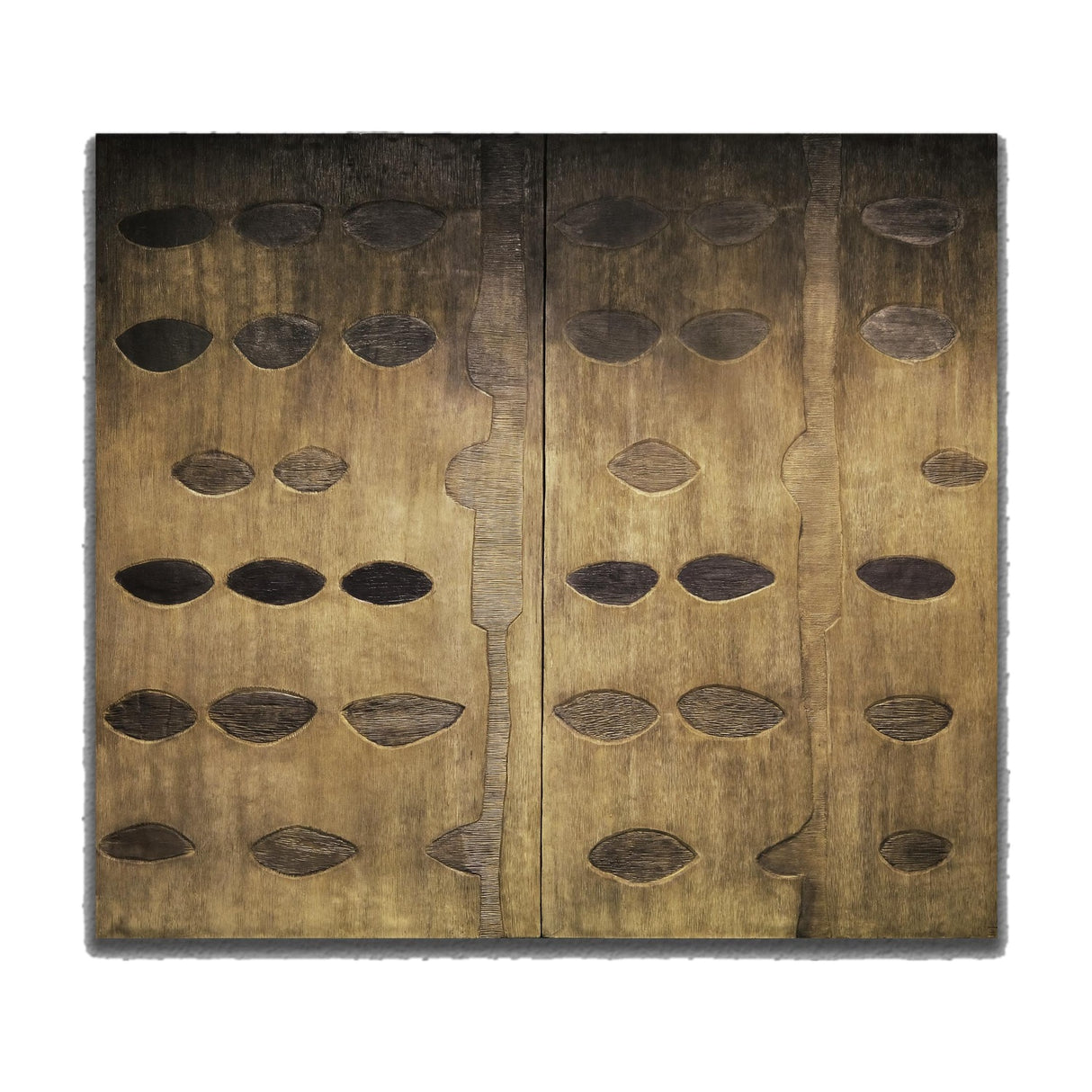 Echo of Tribes Large Wall Art - 2 Piece 3D Textured Set - image 1
