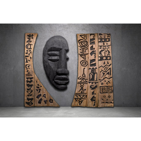 Spirit of Africa Large Wall Art - 5 Piece 3D Textured Set - image 1
