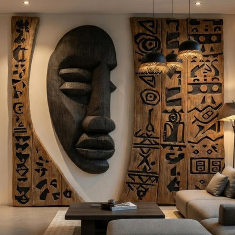Spirit of Africa Large Wall Art - 5 Piece 3D Textured Set - image 2