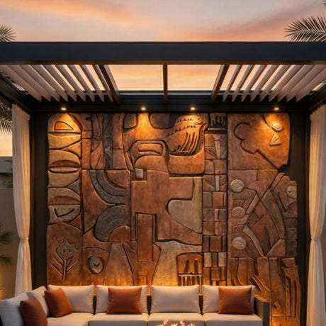 Amani Wall Large Wall Art - 3 Piece 3D Textured Set - image 2