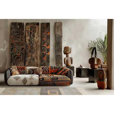 Colours of the Tribe Large Wall Art - 4 Piece 3D Textured Set - image 6