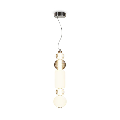 Collar LED Pendant Light, chrome finish, featuring a modern design for elegant illumination