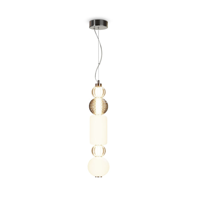 Collar LED Pendant Light, chrome finish, featuring a modern design for elegant illumination