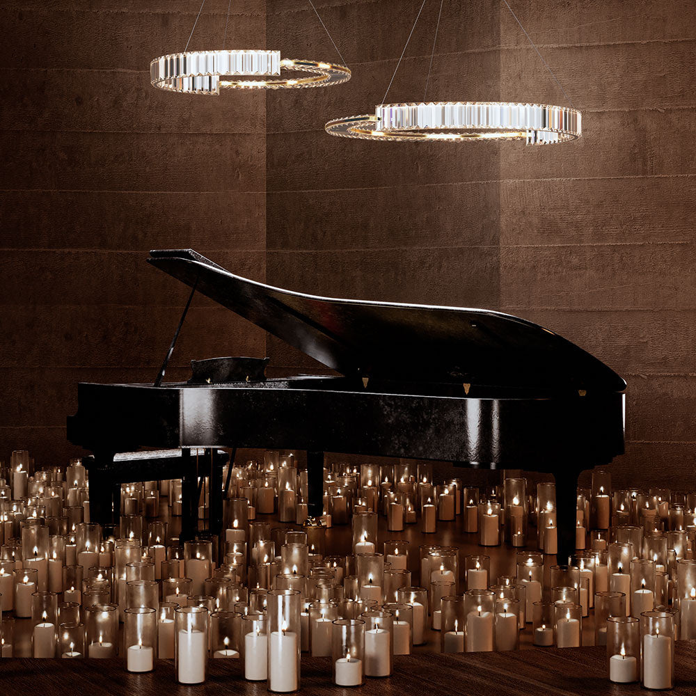 Krone Crystal LED Pendant Light 800mm - Brass