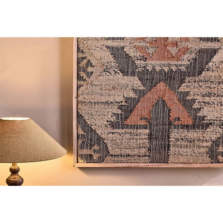 Pemali Kilim Wall Art - Natural, Rust & Charcoal