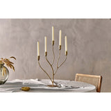 Palani Large Cast Aluminium Candelabra - Antique Brass