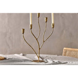 Palani Large Cast Aluminium Candelabra - Antique Brass