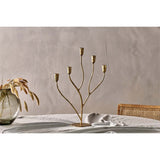 Palani Large Cast Aluminium Candelabra - Antique Brass