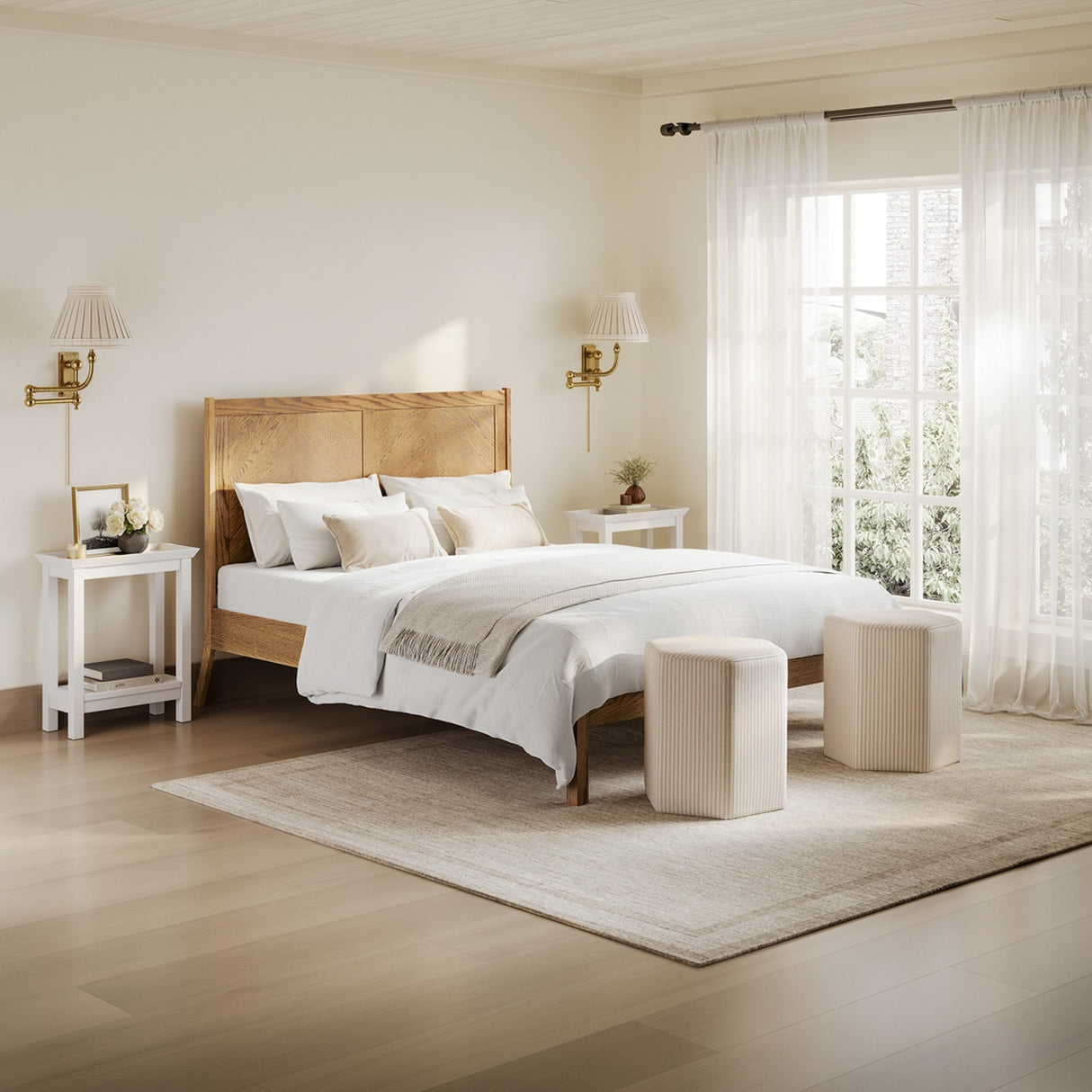Palms King Size Bed Frame - Smoked