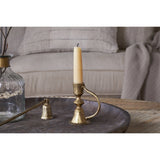 Prema Hammered Candle Holder - Antique Brass