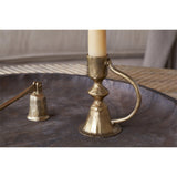 Prema Hammered Candle Holder - Antique Brass