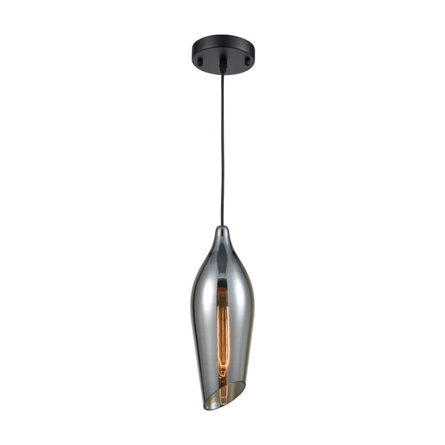 Taper pendant light in smoked finish