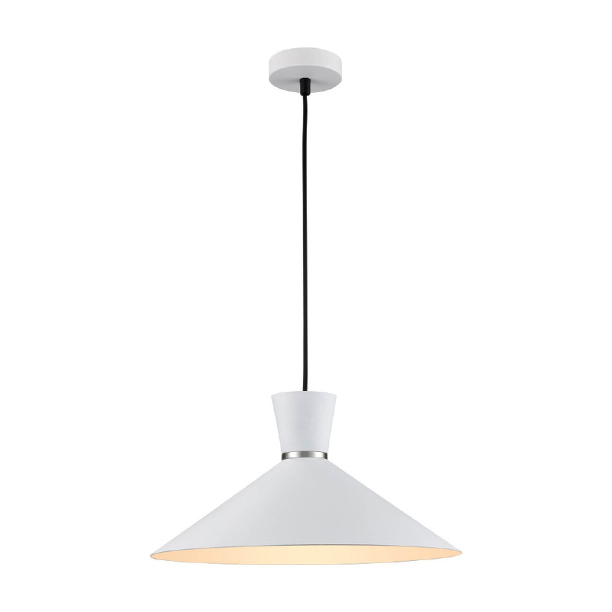 Happy pendant light in white finish