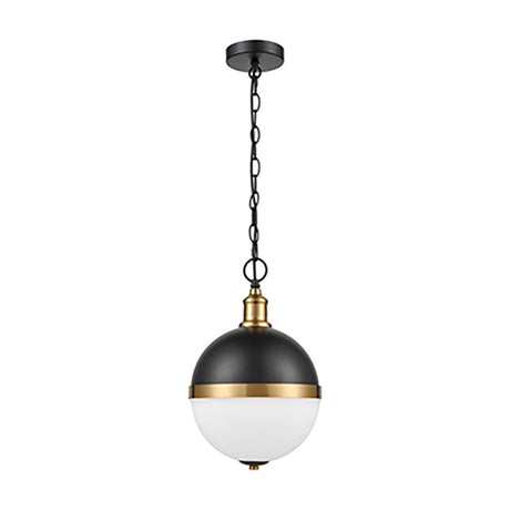 Hemisphere 2 light pendant light in black and gold finish, alternative view