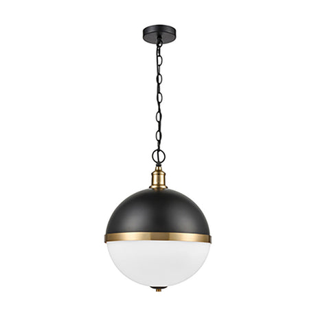 Hemisphere 3 light pendant light in black and gold finish, alternative view