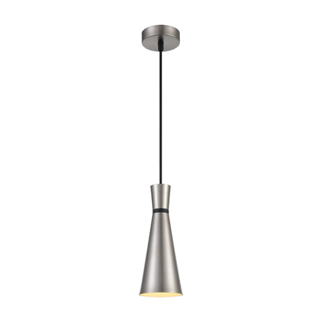 Happy pendant light in satin nickel finish
