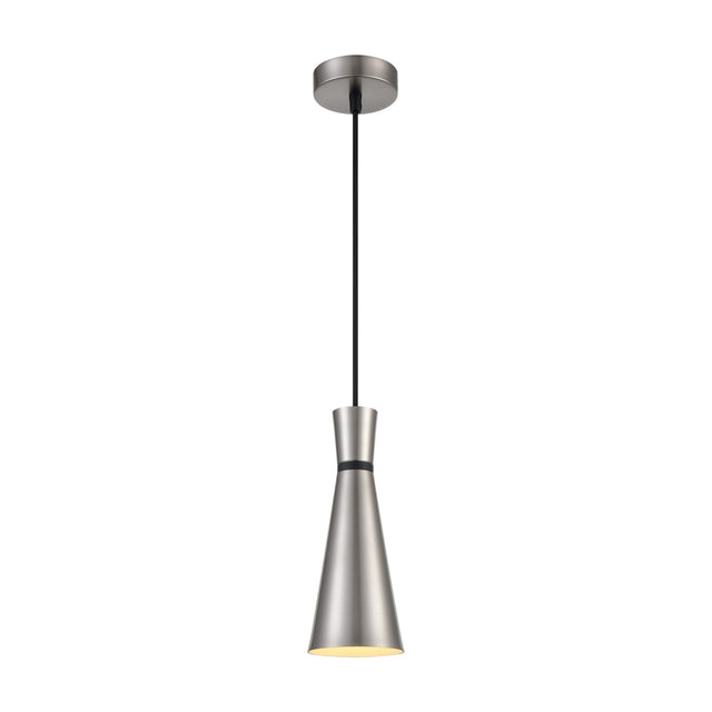 Happy pendant light in satin nickel finish