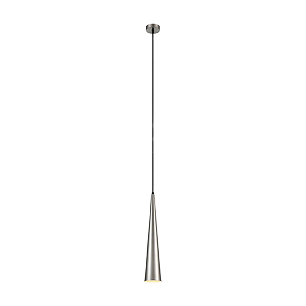 Konos pendant light in satin nickel finish