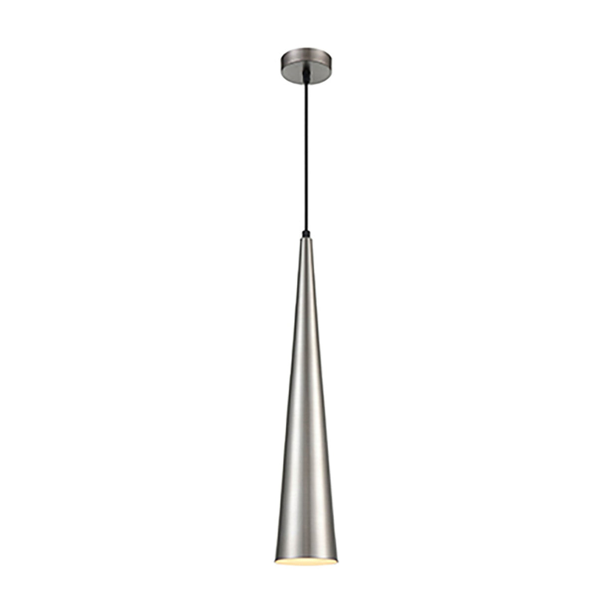 Konos pendant light in satin nickel finish, alternative view
