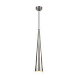 Konos pendant light in satin nickel finish, alternative view