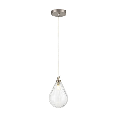 Perry pendant light in satin nickel finish