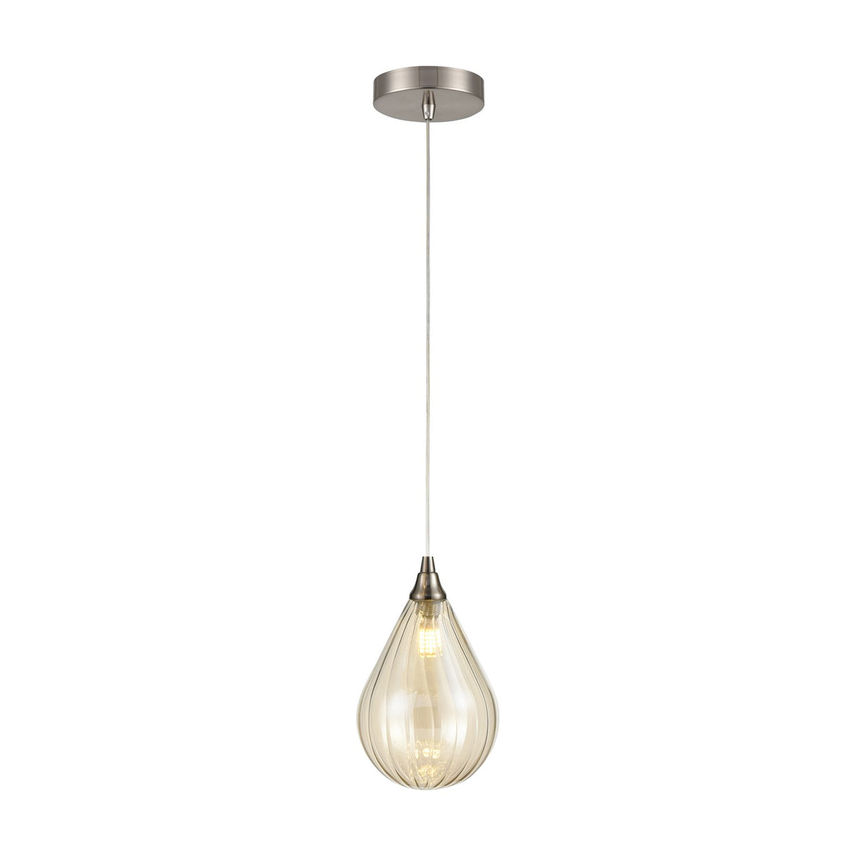 Perry pendant light in satin nickel finish