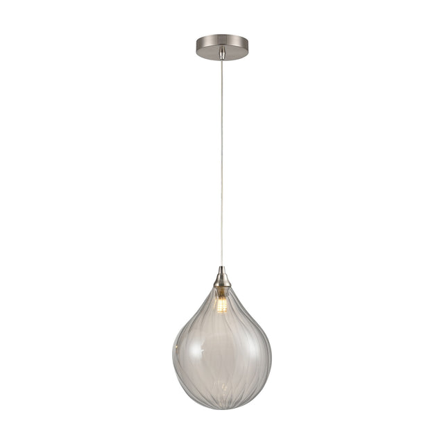 Perry pendant light in satin nickel finish