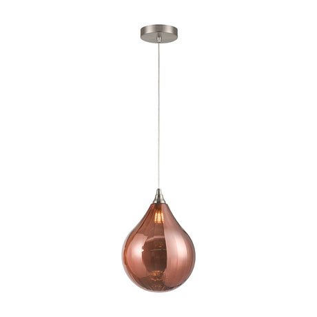 Perry pendant light in satin nickel finish